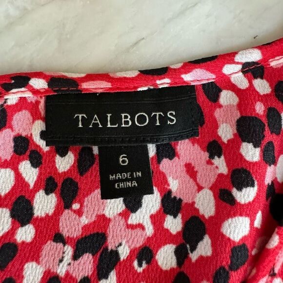 Talbot’s women’s babydoll blouse Valentine’s Day side zipper size 6 - Picture 4 of 7
